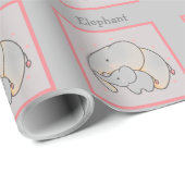 Mama & Baby Elephant Cadeaupapier (Rol Hoek)