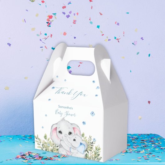 Mama Baby Elephant Greenery Baby shower Bedankdoosjes