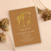 Mama & Baby Giraffe Goldenrod Neutraal Baby shower Kaart