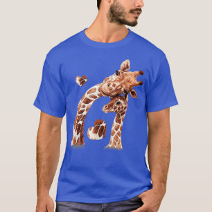 Mama Baby Giraffe Wildlife Safari Dierenvriend Mot T-shirt