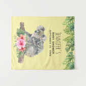 Mama & Baby Koala Beren Cute Waterverf Baby Shower Wandkleed (Voorkant (horizontaal))