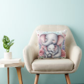 Mama & Baby Olifant Kussen (Stoel)