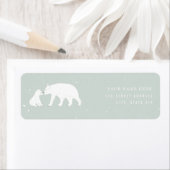 Mama Baby Polar Beer Blue Baby shower Etiket (Insitu)