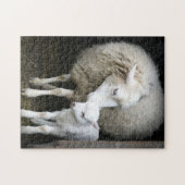 Mama & Baby Sheep Legpuzzel (Horizontaal)