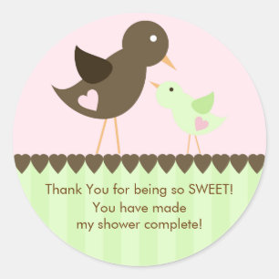 Mama & Baby Vogel Baby shower Sticker