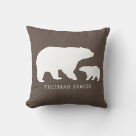 Mama Babybeer Bruin Kussen