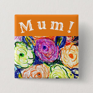 Mama! badge vierkante button 5,1 cm