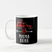 Mama Bear 2 Cubs Shirt, Christmas Mama Bear Plaid  Koffiemok (Links)