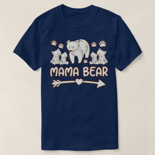 mama bear 4 cubs shirts, mama bear t shirt for wom (Design voorkant)