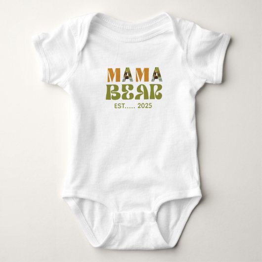 Mama Bear Heartwarming Illustration Romper (Voorkant)