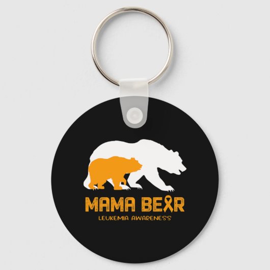 Mama Bear LEUKEMIA Awareness For Women Men Sleutelhanger (Voorkant)