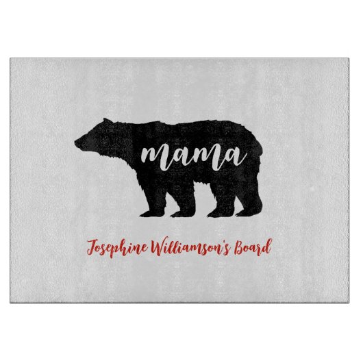 Mama Bear personalize with Name Snijplank (Voorkant)