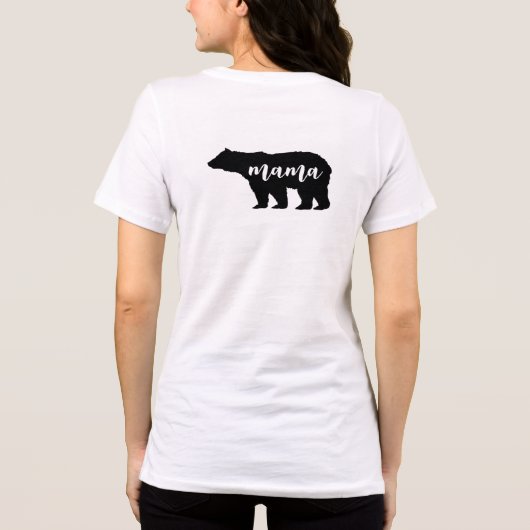 Mama Bear personalize with Name Tri-Blend Shirt (Achterkant)