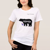 Mama Bear personalize with Name Tri-Blend Shirt (Voorkant)
