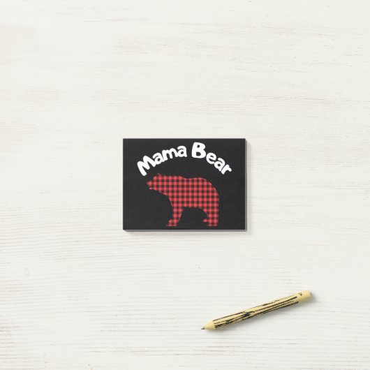 Mama Bear Post-it® Notes (Op bureau)