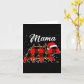 Mama Bear Shirt, Red Buffalo Plaid Mom Bear Pajama Kaart (Gele Bloem)