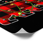 Mama Bear Shirt, Red Buffalo Plaid Mom Bear Pajama Poster (Hoek)