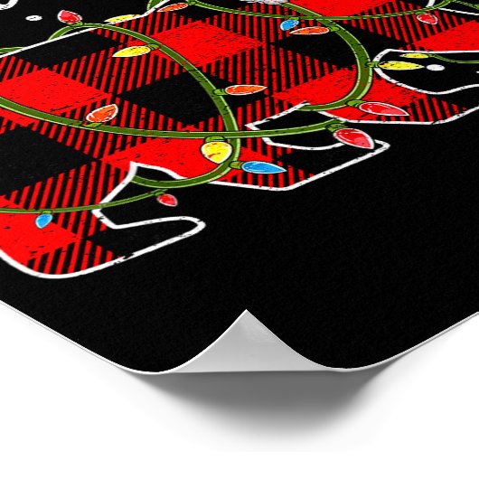 Mama Bear Shirt, Red Buffalo Plaid Mom Bear Pajama Poster (Hoek)