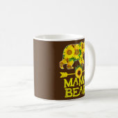 Mama Bear Sunflower Mother Father Gifts  Koffiemok (Voorkant rechts)
