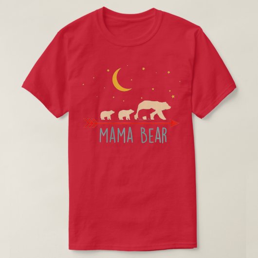 Mama Bear with 3 Cubs  Triple Blessed Mama Bear  T-shirt (Design voorkant)
