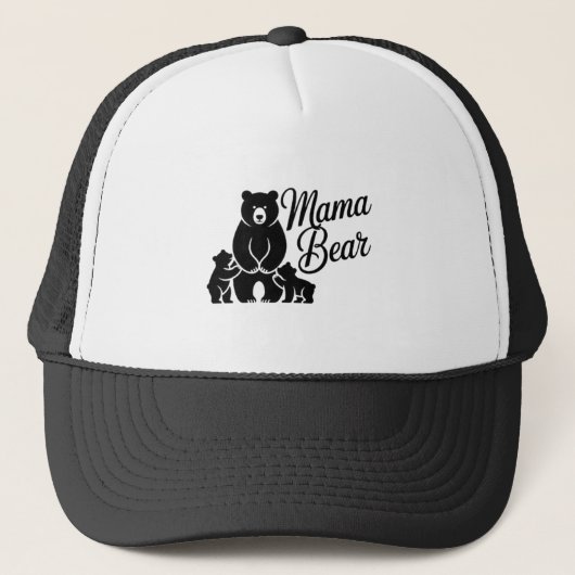 Mama Bear with Cubs Cute Family Bear Trucker Pet (Voorkant)