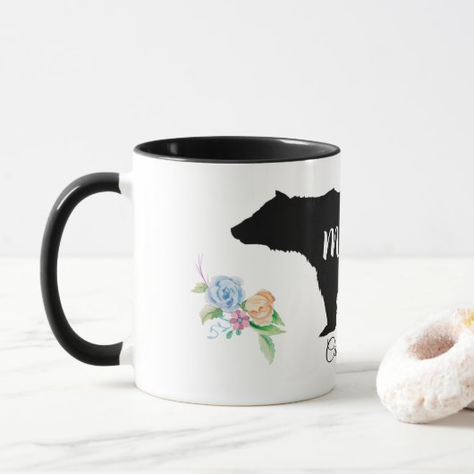 Mama Bear with Flowers and Name Mok (Met donut)