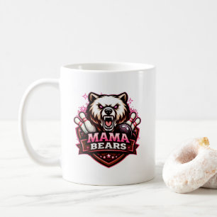 Mama Bears Dames Bowling Team Logo Koffiemok