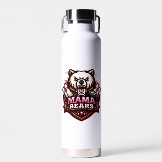 Mama Bears Women’s Bowling Team Logo Waterfles (Voorkant)