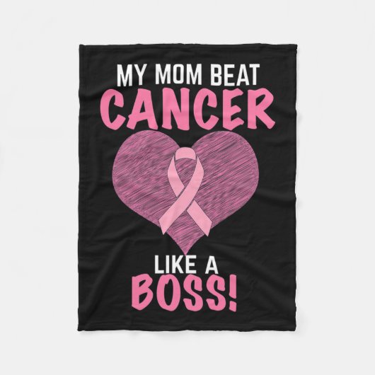 Mama Beat Borstkanker - Survivor Awareness Fleece Deken (Voorkant)