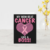 Mama Beat Borstkanker - Survivor Awareness Kaart (Gele Bloem)