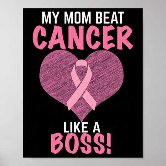 Mama Beat Borstkanker - Survivor Awareness Poster (Voorkant)