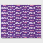 Mama Bedankt voor alles Moederdag Paars Cadeaupapier (Vlak)