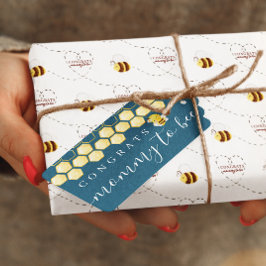 Mama Bee Baby Cadeautag Felicitaties Cadeaulabel