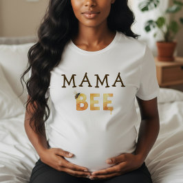 Mama Bee Bumblebee Baby Shower Parent White T-shirt