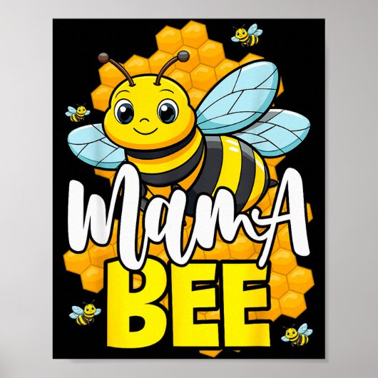 Mama Bee Family Bee First Bee Day Outfits Poster (Voorkant)
