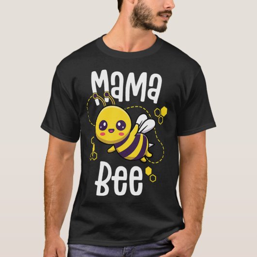 Mama bee Shirt Familie Bijen Shirten (Voorkant)
