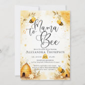 Mama Bee Zomer Bijenkorf Hommel Script Baby Shower Kaart (Voorkant)