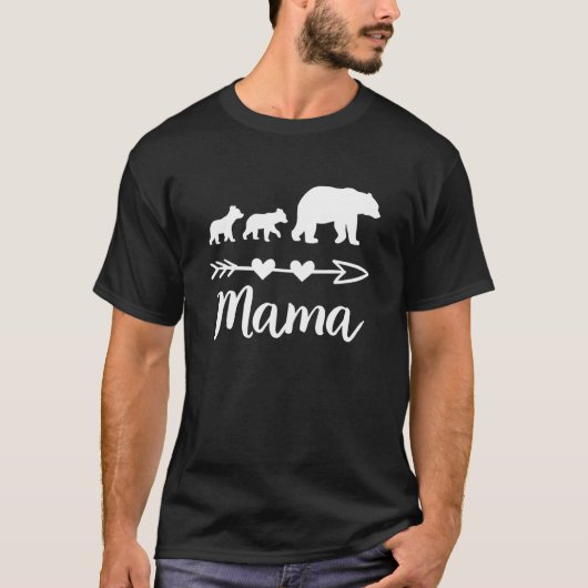Mama Beer 2 baby's Kinder moeder van twee Schattig T-shirt (Voorkant)