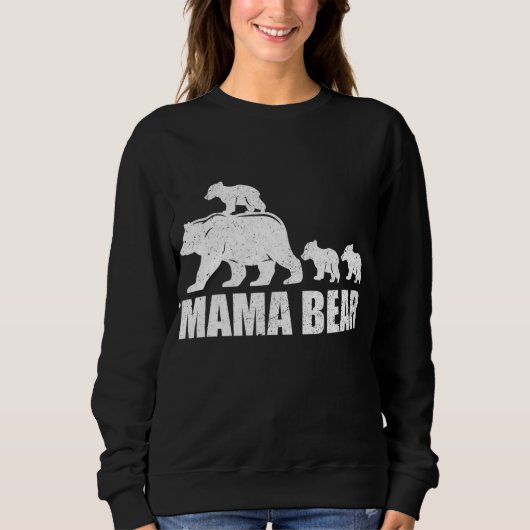Mama Beer 3 Cubs Mama Beer Mam 3 Kind Trui (Voorkant)