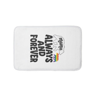 Mama Beer Altijd En Voor Altijd Vintage Regenboog  Badmat