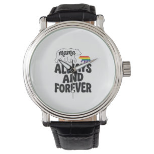 Mama Beer Altijd En Voor Altijd Vintage Regenboog  Horloge