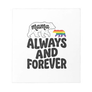 Mama Beer Altijd En Voor Altijd Vintage Regenboog  Notitieblok