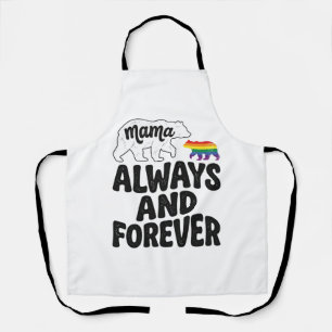 Mama Beer Altijd En Voor Altijd Vintage Regenboog  Schort