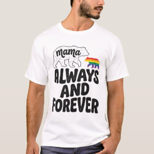 Mama Beer Altijd En Voor Altijd Vintage Regenboog T-shirt