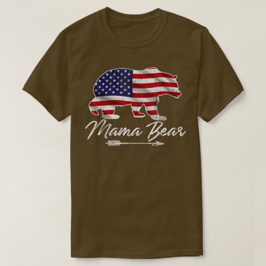 Mama Beer American Flag 4 juli Moederdag T-shirt (Design voorkant)