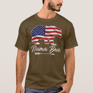 Mama Beer American Flag 4 juli Moederdag T-shirt
