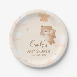 Mama Beer Animal Cub Baby shower Papieren Bordje