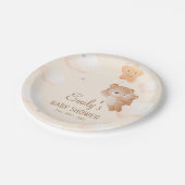 Mama Beer Animal Cub Baby shower Papieren Bordje (Gekanteld)