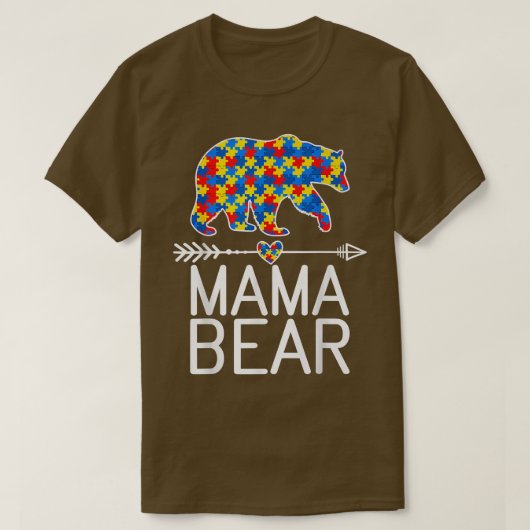Mama Beer Autism Awareness Puzzle Piece Premium T-shirt (Design voorkant)