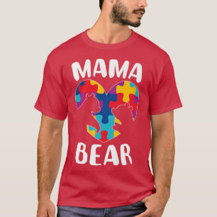 Mama Beer Autism Awareness Puzzle Piece Support Au T-shirt